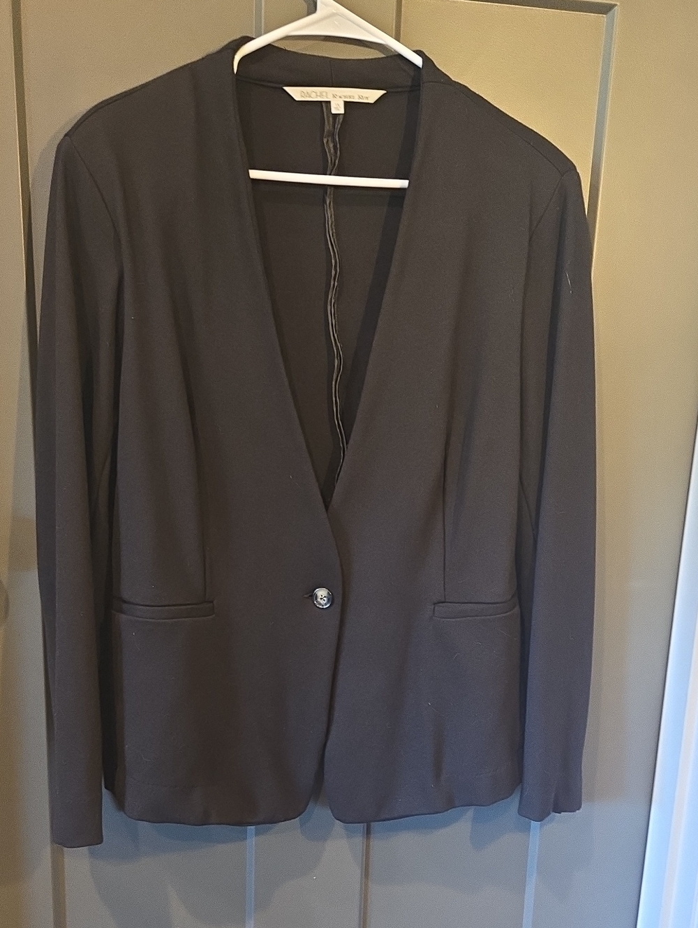 RACHEL Rachel Roy Black Open-Front Jacket